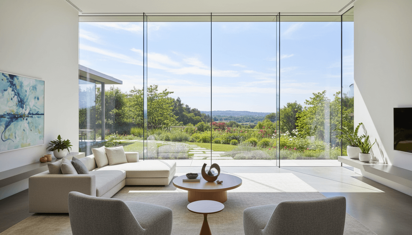 Bright modern home interior with natural light